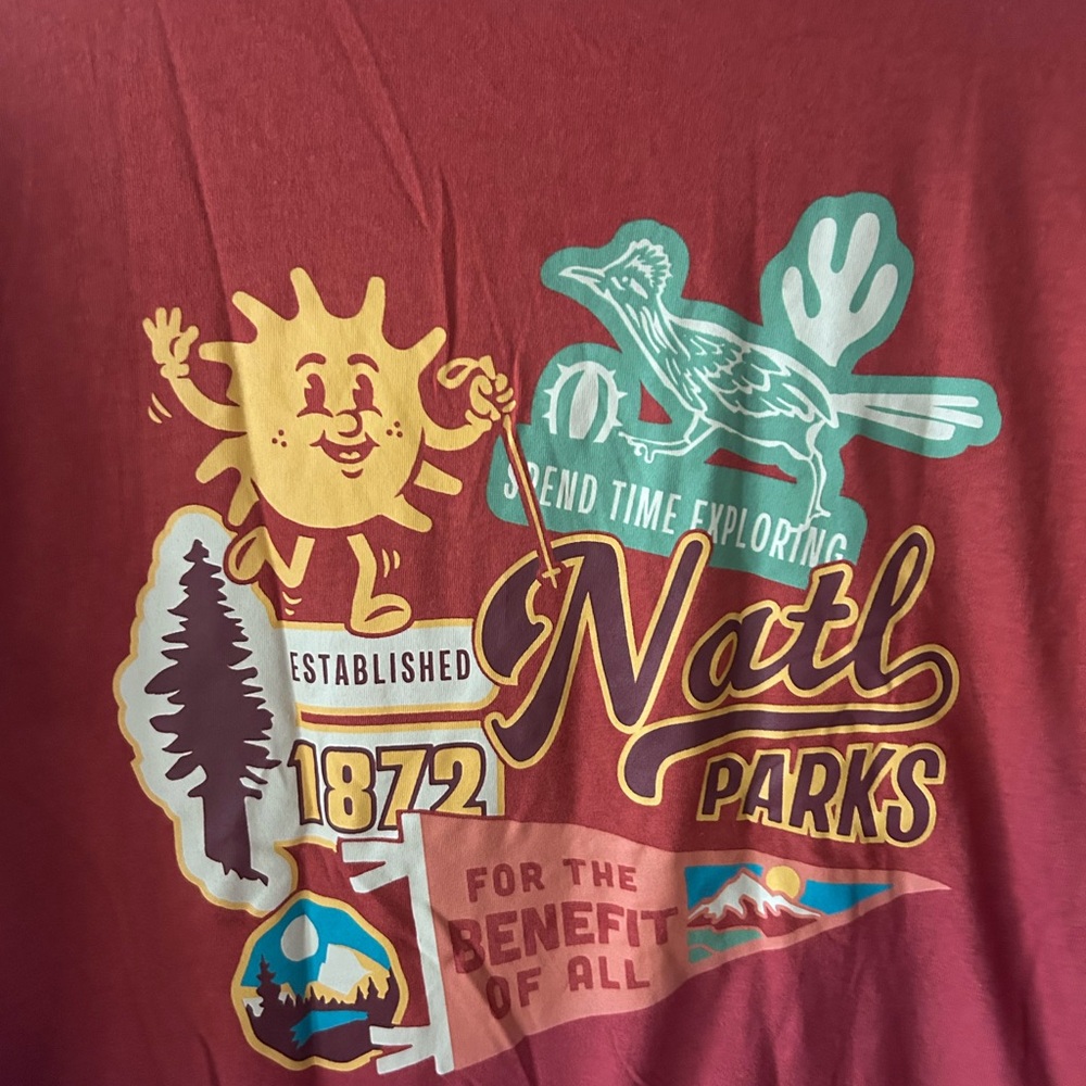 REI Red Short Sleeve National Parks Tee - Picture 7 of 7